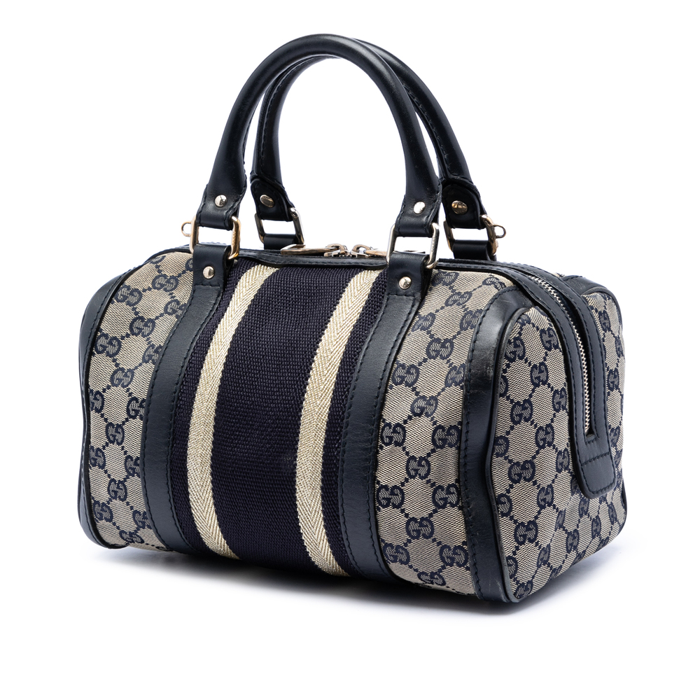 Pre-Loved Gucci Small GG Canvas Web Joy Boston Bag - Picture 2 of 7